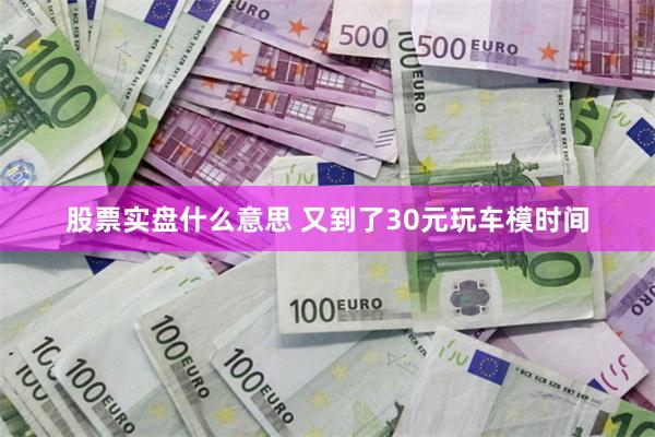 股票实盘什么意思 又到了30元玩车模时间